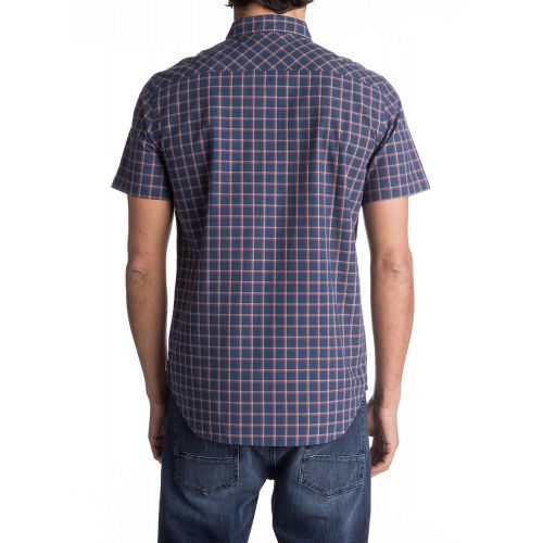 퀵실버 Quiksilver Mens Everyday Check Short Sleeve Button Down Shirt