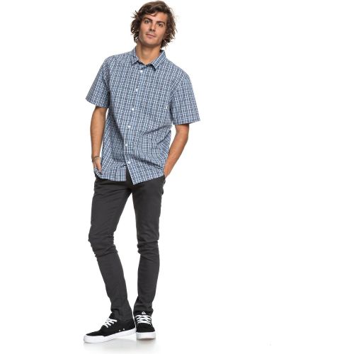 퀵실버 Quiksilver Mens Moon Rythm Short Sleeve Ii Woven