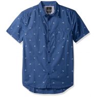 Quiksilver Mens Fuji Mini Motif Short Sleeve Button Down Shirt