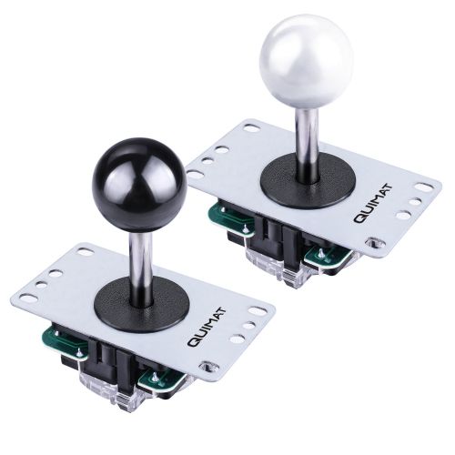  Quimat 2 Player Arcade Game Button and Joysticks Controller Kit with Zero Delay Encoder Board,5Pin Joysticks and Buttons for Mame Jamma & Other Fighting Games, Compatible with Wind
