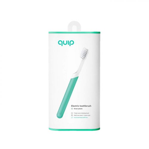  Quip Electric Toothbrush Set - Electric Brush and Travel Cover Mount (Green)