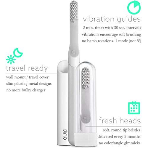  Quip Electric Toothbrush - Copper Metal - Electric Brush and Travel Cover Mount - Frustration Free Packaging