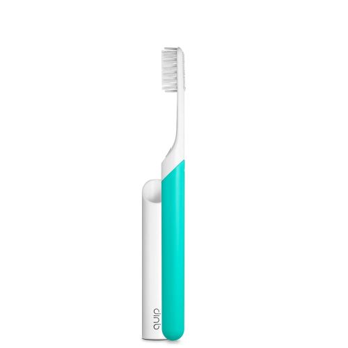  Quip Electric Toothbrush - Green Color - Electric Brush and Travel Cover Mount - Frustration Free Packaging