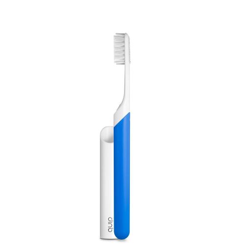  Quip Electric Toothbrush - Blue Color - Electric Brush and Travel Cover Mount - Frustration Free Packaging