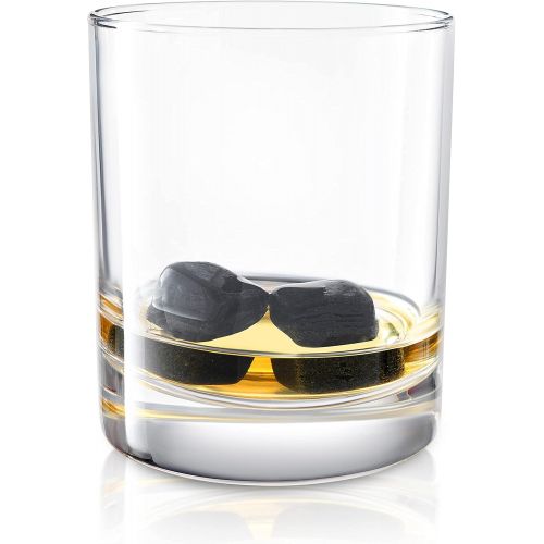  [아마존베스트]Quiseen Set of 9 Grey Beverage Chilling Stones [Chill Rocks] Whiskey Stones for Whiskey and other Beverages - in Gift Box with Velvet Carrying Pouch - Made of 100% Pure Soapstone - by Quis