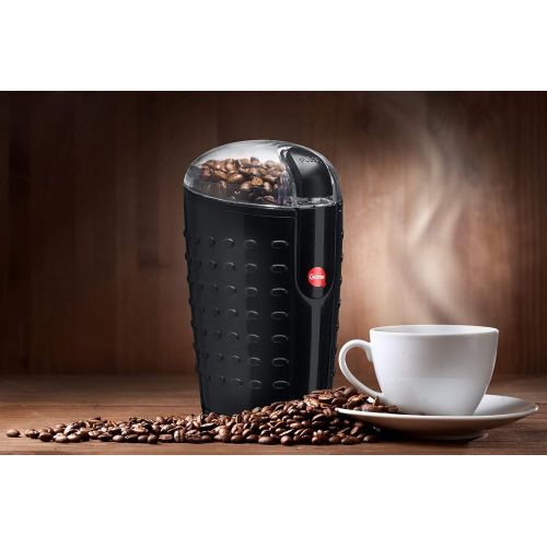 [아마존베스트]Quiseen One-Touch Electric Coffee Grinder. Grinds Coffee Beans, Spices, Nuts and Grains - Durable Stainless Steel Blades (Black)