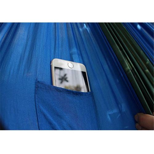  Quisilife Camping Hammock, Double Camping Hammocks With Mosquito Net(blue) Lightweight Parachute Nylon Fabric Double Hammock For Outdoor Travel Camping Hiking Backpacking Backyard for Campin