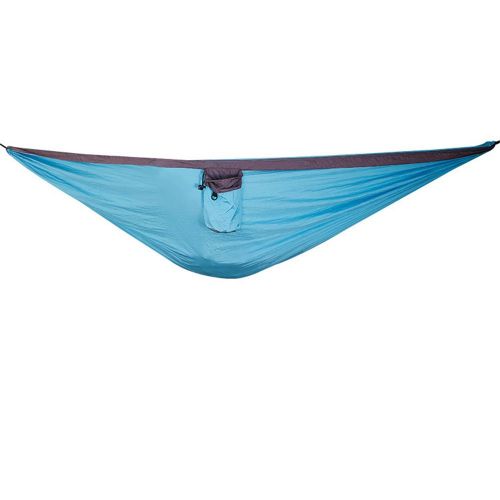  Quisilife Camping Hammock, Hammock Outdoor Double Portable Stick Hammock Lightweight Nylon Swing with Blue for Camping Outdoors Gardens and Travel