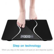 Quklei Weight Scale Digital Body Fat Scale Bathroom Scale with Step-On Technology,HD Backlit LCD...