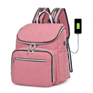 Qukueoy Travel Diaper Bag Backpack for Mom and Dad,Large Capacity Maternity Nappy Bag Waterproof,...