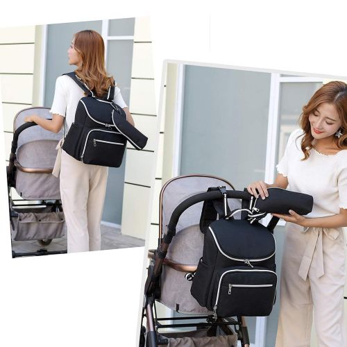  Qukueoy Travel Diaper Bag Backpack for Mom and Dad,Large Capacity Maternity Nappy Bag Waterproof,...