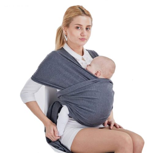  Qukueoy Ergonomic Baby Wrap Carrier Sling Nursing Cover,Baby Wraps for Newborns&Toddlers to 35lbs,Stretchy,Soft with Storeage Bag