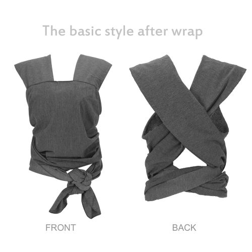  Qukueoy Ergonomic Baby Wrap Carrier Sling Nursing Cover,Baby Wraps for Newborns&Toddlers to 35lbs,Stretchy,Soft with Storeage Bag