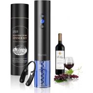 [아마존베스트]Electric Wine Opener, Quntis Automatic Corkscrew Wine Bottle Opener Kit with Foil Cutter, Wine Cork Opener with LED Light - Housewarming Christmas Thanksgiving Wine Lover Gift Set