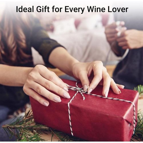  [아마존베스트]Electric Wine Opener, Quntis Automatic Corkscrew Wine Bottle Opener Kit with Foil Cutter, Wine Cork Opener with LED Light - Housewarming Christmas Thanksgiving Wine Lover Gift Set