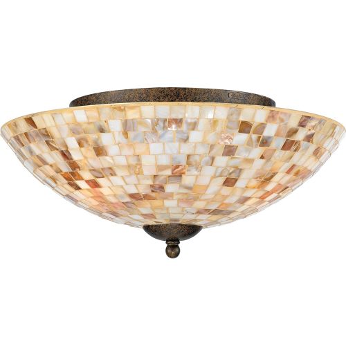  Quoizel MY1613ML 3-Light Monterey Mosaic Flush Mount in Malaga