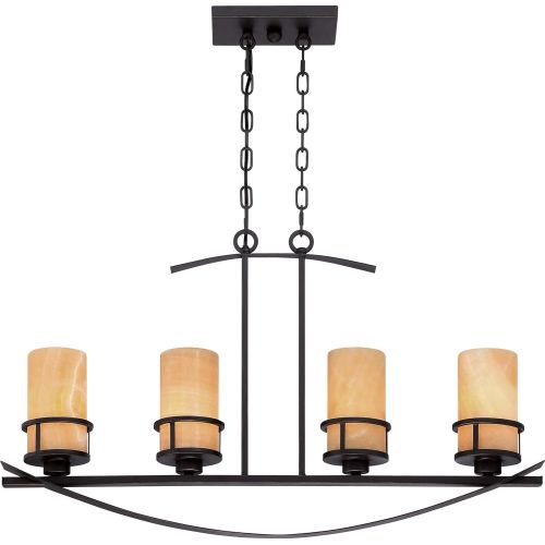  Quoizel KY433IN 4-Light Kyle Island Chandelier in Iron Gate