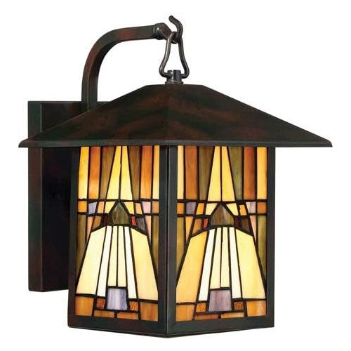  Quoizel Wall TFIK8409VA One Light Outdoor Lantern, Medium, Valiant Bronze