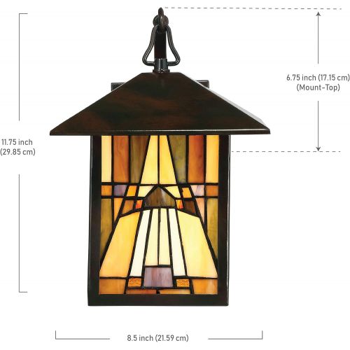  Quoizel Wall TFIK8409VA One Light Outdoor Lantern, Medium, Valiant Bronze