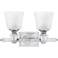Quoizel DX8603C, Deluxe Glass Wall Sconce Lighting with Shades, 3LT, 225 Total Watts, Chrome