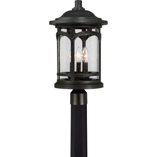  Quoizel MBH9011K Marblehead Outdoor Post Mount, 3-Light, 180 Watts, Mystic Black (19 H x 11 W)