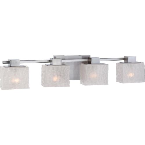  Quoizel MLD8604BN Melody Vanity Bath Lighting, 4-Light, 400 Watts, Brushed Nickel (7 H x 33 W)