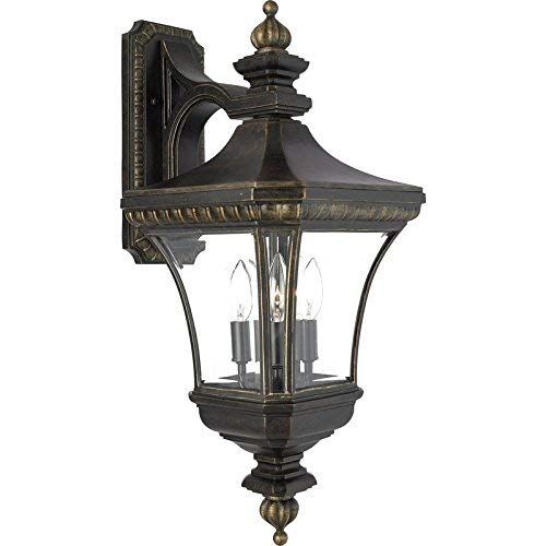  Quoizel DE8961IB Devon Outdoor Lantern Wall Sconce, 3-Light, 180 Watts, Imperial Bronze (25 H x 11 W)