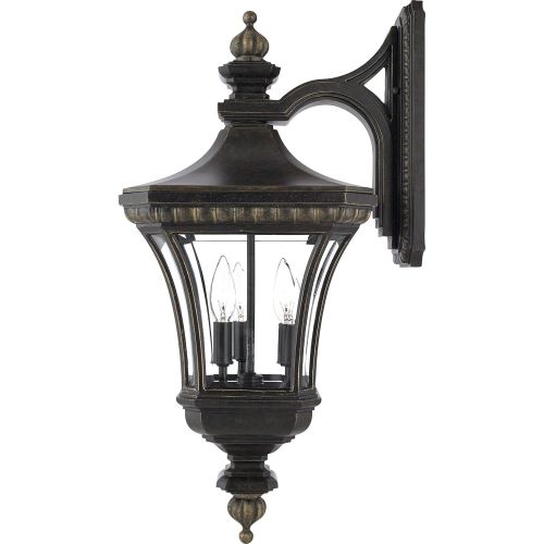  Quoizel DE8961IB Devon Outdoor Lantern Wall Sconce, 3-Light, 180 Watts, Imperial Bronze (25 H x 11 W)