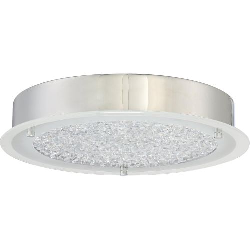 Quoizel PCBZ1612C Blaze Flush Mount Ceiling Lighting, 1-Light, LED 17 Watts, Polished Chrome (3 H x 12 W)