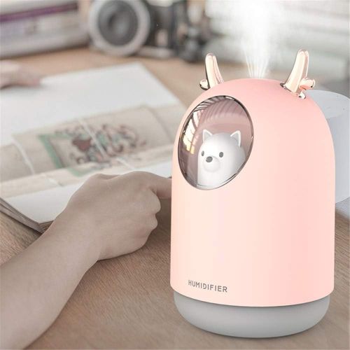  Rockano 200ml Cool Mist Ultrasonic Humidifier by Quooz with Aromatherapy Essential Oil Diffuser Has High and Regular Mist Settings Auto Shut-Off and Adjustable Light Options