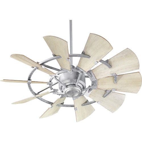 Quorum 94410-9 Windmill 44 Ceiling Fan with Wall Control, Galvanized