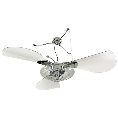  58 Quorum Jellyfish Chrome Ceiling Fan with Light Kit