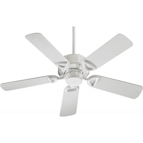  Quorum International 143425-6 Estate Patio Ceiling Fan with White ABS Blades, 42-Inch, Gloss White Finish