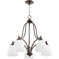 Quorum Lighting Quorum 6369-5-86 Barkley Chandelier, 5-Light, 300 Total Watts, Oiled Bronze