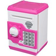 [아마존베스트]APUPPY Cartoon Password Piggy Bank Cash Coin Can,Electronic Money Bank,Birthday Gifts Toy Gifts for Kids (Pink)