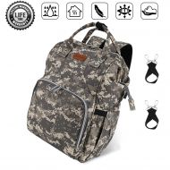 Qwreoia Diaper Bag Backpack,Durable Waterproof Large Capacity Multifunction Diaper Bag for Mom for...