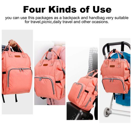  Qwreoia Diaper Bag Backpack,Durable Waterproof Large Capacity Multifunction Diaper Bag for Mom for...