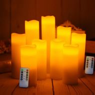 Qzny LED Candles,with Remote Contorl,Flameless Candle Light,Candle Shape Light,Tea Light,Flickering Flame,with Warm White,Christmas,Halloween,Wedding