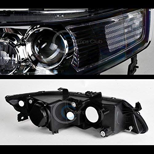 R&L Racing Black Crystal Projector Head Lights Corner Signal Lamps NB 2003-2008 For Acura TSX Cl9