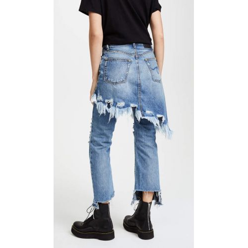  R 13 Double Classic Skirted Jeans