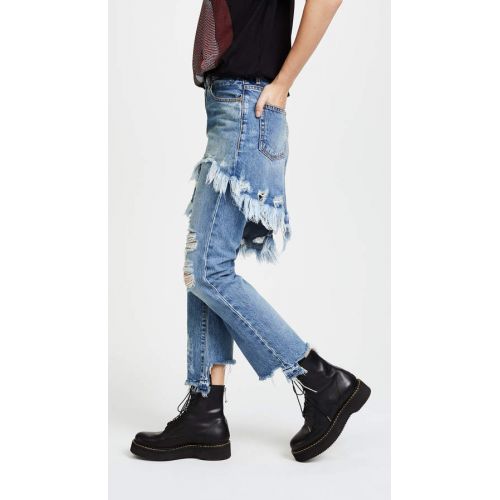  R 13 Double Classic Skirted Jeans