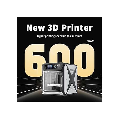 QIDI MAX3 3D Printer, High-Speed Large Size 3D Printers, 600mm/s Fast Print, Fully Auto Leveling, 65℃ Chamber Heat, All-Around & High Precision Industrial Grade, Large Printing Size 12.8×12.8×12.4