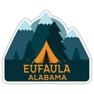 R and R Imports Eufaula Alabama Souvenir 4-Inch Fridge Magnet Camping Tent Design