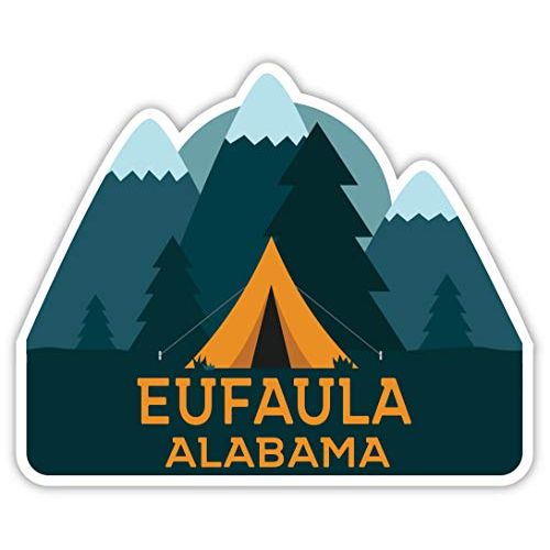  R and R Imports Eufaula Alabama Souvenir 4-Inch Fridge Magnet Camping Tent Design