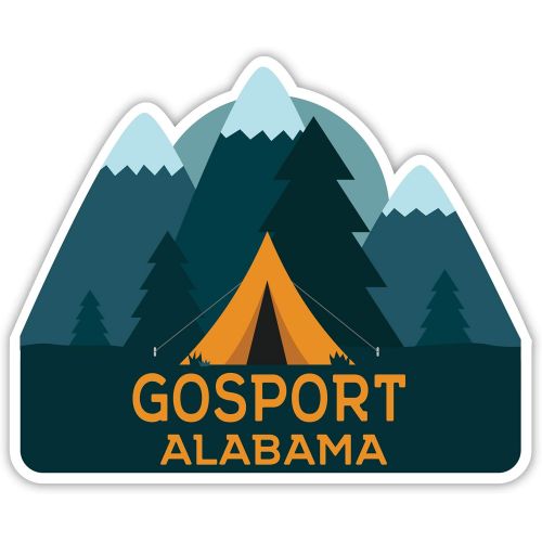  R and R Imports Gosport Alabama Souvenir 4-Inch Fridge Magnet Camping Tent Design
