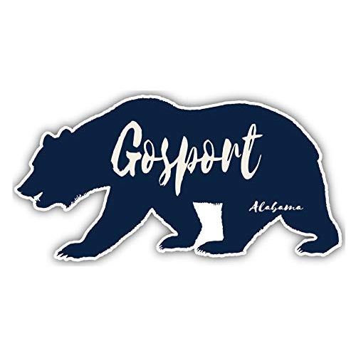  R and R Imports Gosport Alabama Souvenir 5x2.5-Inch Vinyl Decal Sticker Bear Design