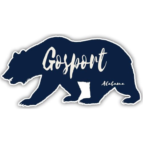  R and R Imports Gosport Alabama Souvenir 5x2.5-Inch Vinyl Decal Sticker Bear Design