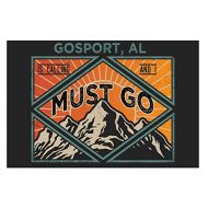 R and R Imports Gosport Alabama 9X6-Inch Souvenir Wood Sign With Frame Must Go Design