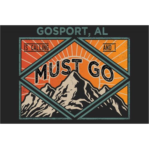  R and R Imports Gosport Alabama 9X6-Inch Souvenir Wood Sign With Frame Must Go Design