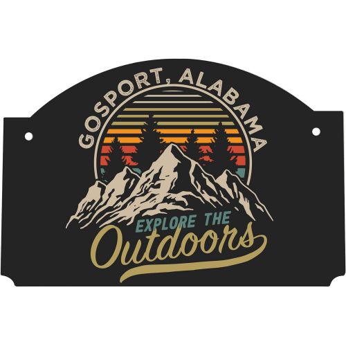  R and R Imports Gosport Alabama Souvenir The Great Outdoors 9x6-Inch Wood Sign with String